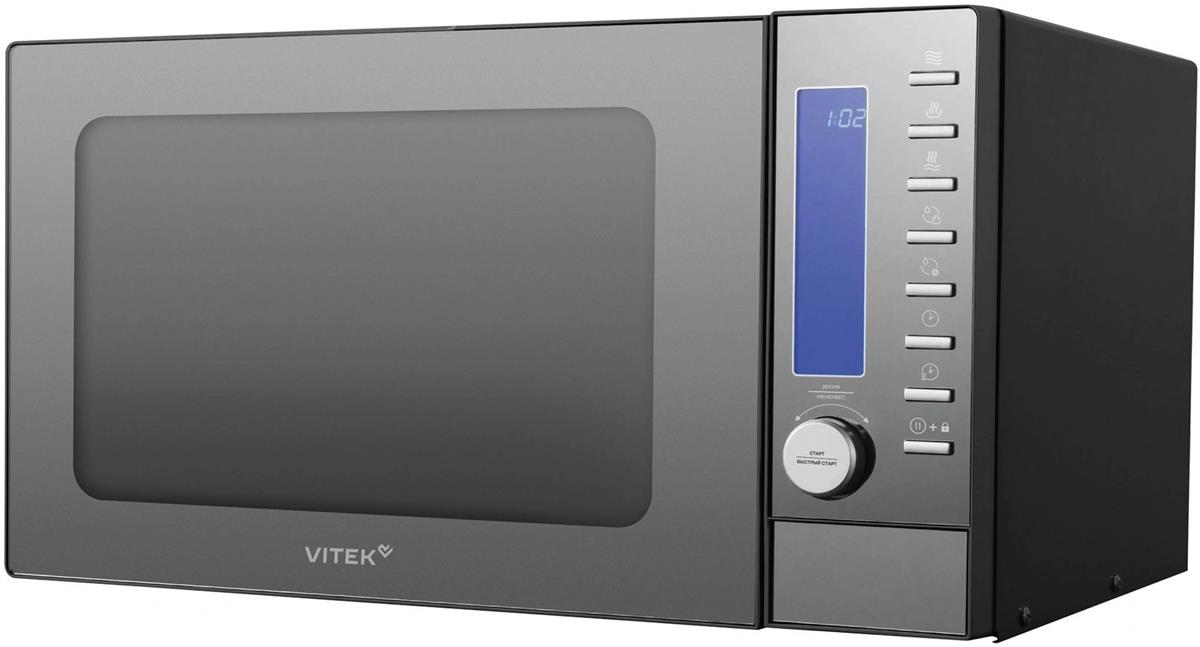 Изображение Микроволновая печь VITEK VT-MW1625 (900 Вт  25 л  Гриль  серый, черный)