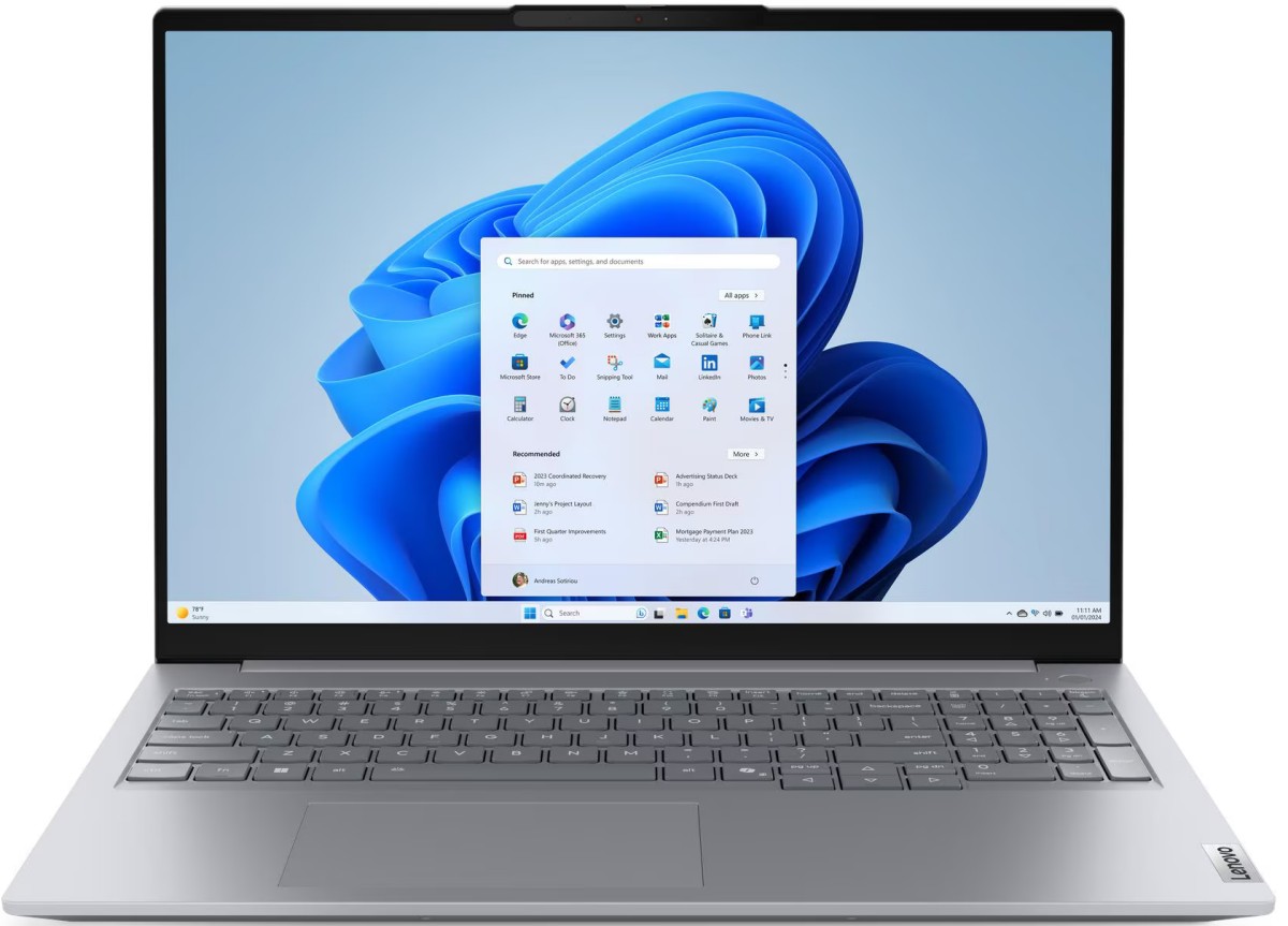 Изображение Ноутбук Lenovo ThinkBook 16 G9 IRL (Intel 13420H 2100 МГц/ SSD 512 ГБ  /RAM 16 ГБ/ 16" 1920x1200/VGA встроенная/ Без ОС) (21US000CRI)