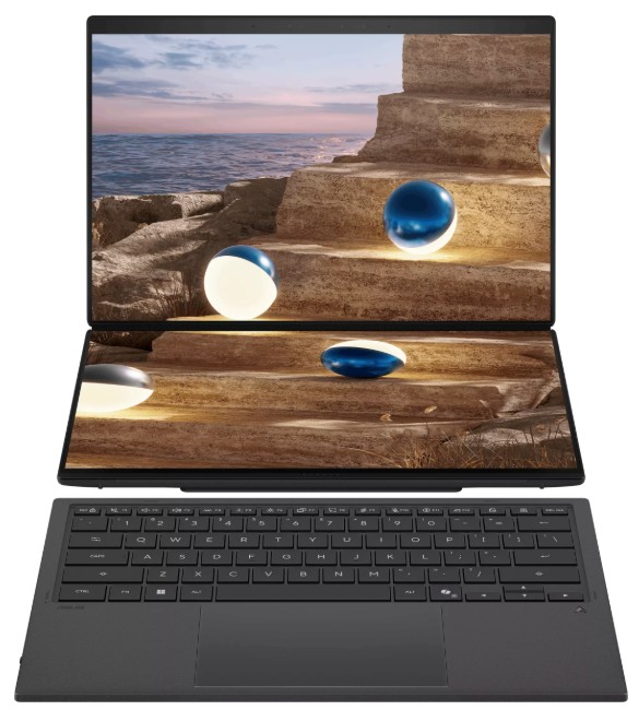 Изображение Ноутбук Asus UX8407AA Zenbook DUO (Intel 378H 2000 МГц/ SSD 1024 ГБ  /RAM 32 ГБ/ 14" 2880x1800/VGA встроенная/ Windows 11 Pro) (90NB16V1-M00VU0)