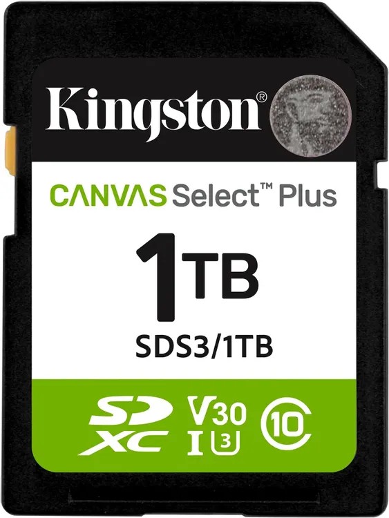 Изображение Карта памяти Kingston SDXC Canvas Select Plus Class 10 1024 Гб  SDS3/1TB
