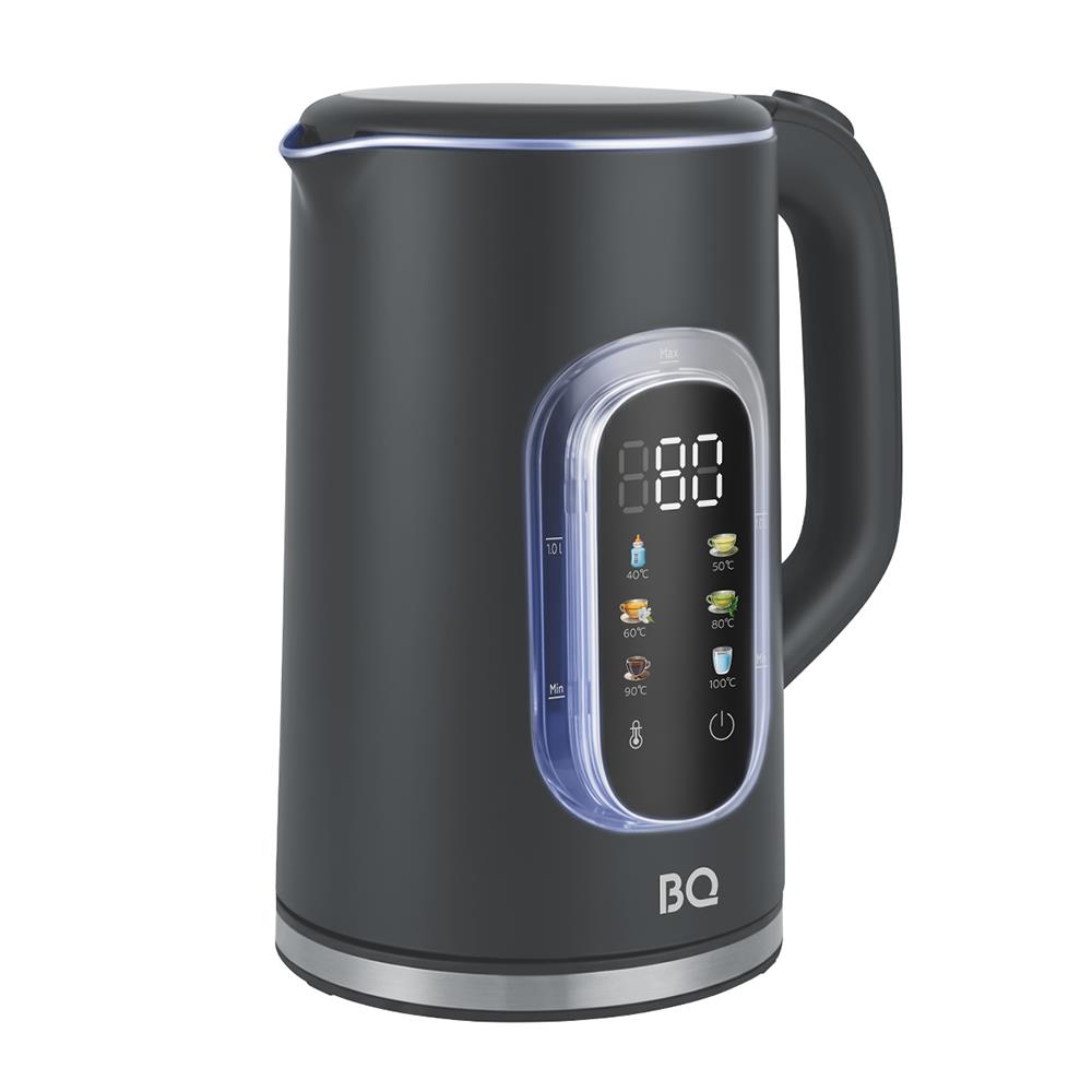 Изображение Электрический чайник BQ KT1064DW Gray (2200 Вт/1,7 л /стекло, пластик/серый)