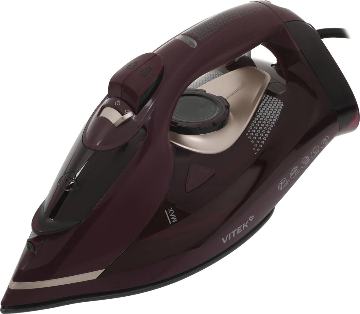 Изображение Утюг VITEK VT-IRN1204 (2400 Вт/бордовый)