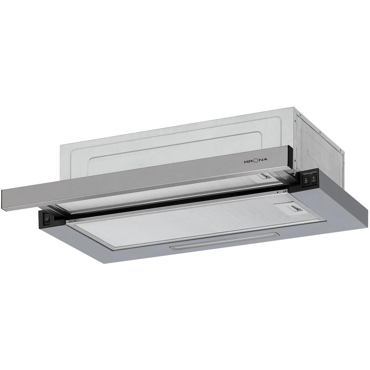 Изображение Встраиваемая вытяжка Krona KERRY E 600 INOX PB V2 (нержавеющая сталь, )