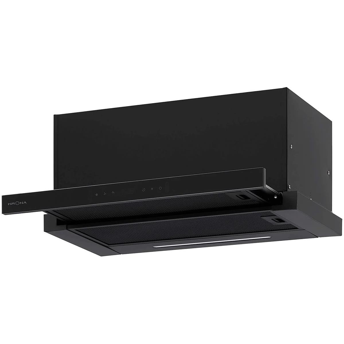 Изображение Встраиваемая вытяжка Krona KAMILLA F MAX 600 black SGC AO (черный, )