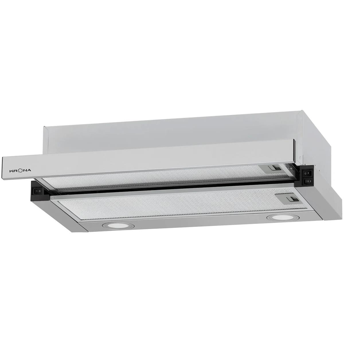 Изображение Встраиваемая вытяжка Krona KAMILLA T 600 INOX (1 мотор) (нержавеющая сталь, )