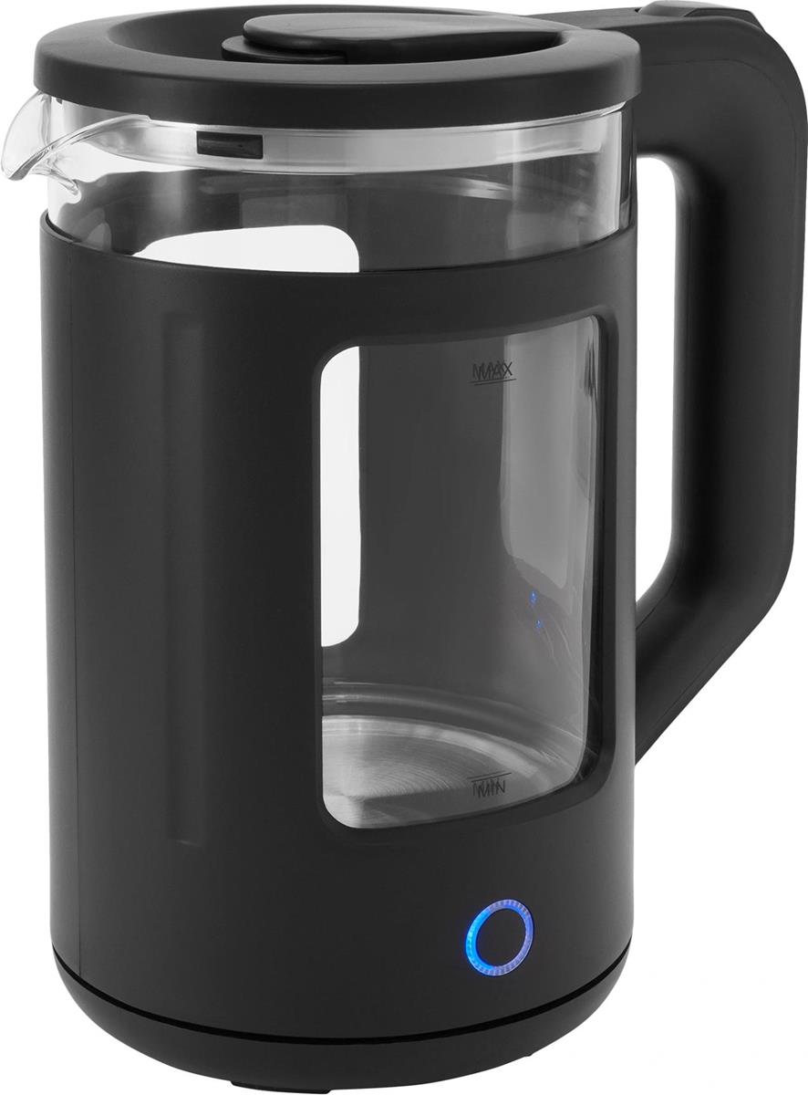 Изображение Электрический чайник VITEK VT-WK1082 (2000 Вт/1,7 л /стекло/прозрачный, черный)