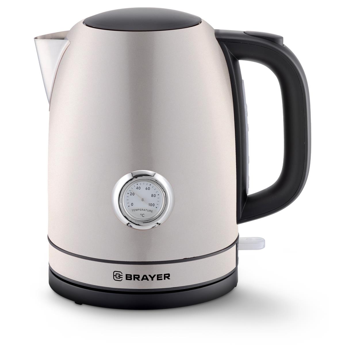 Изображение Электрический чайник Brayer BR1050 (2200 Вт/1,7 л /нержавеющая сталь/бежевый)