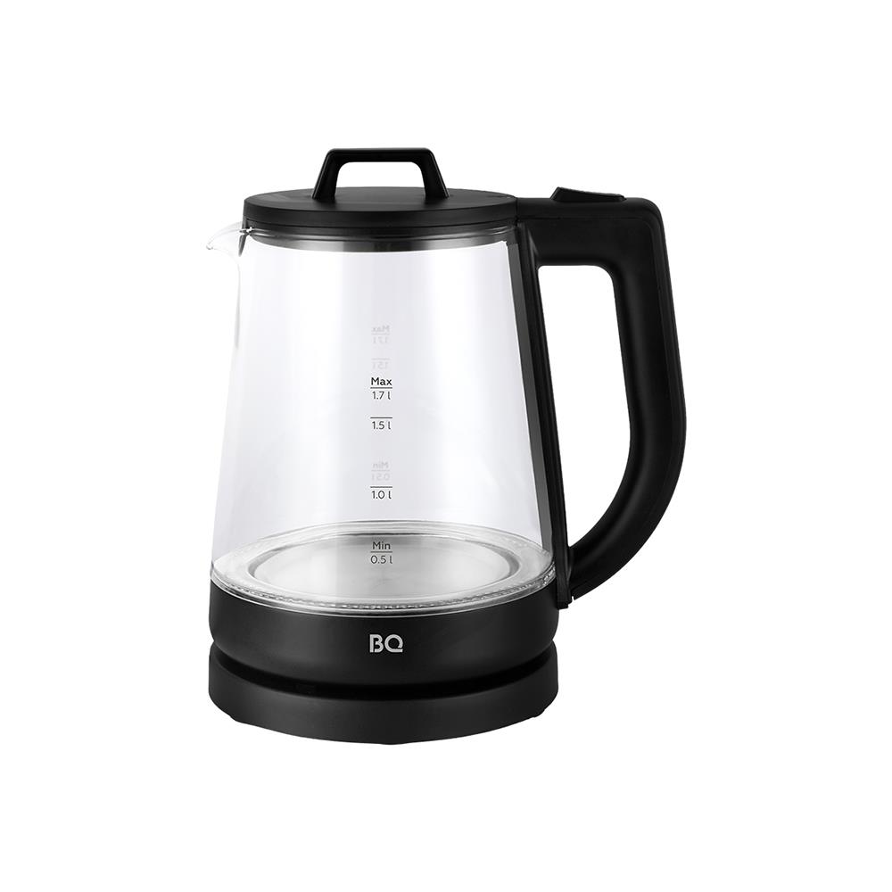 Изображение Электрический чайник BQ KT1001G (2200 Вт/1,7 л /стекло/прозрачный, черный)