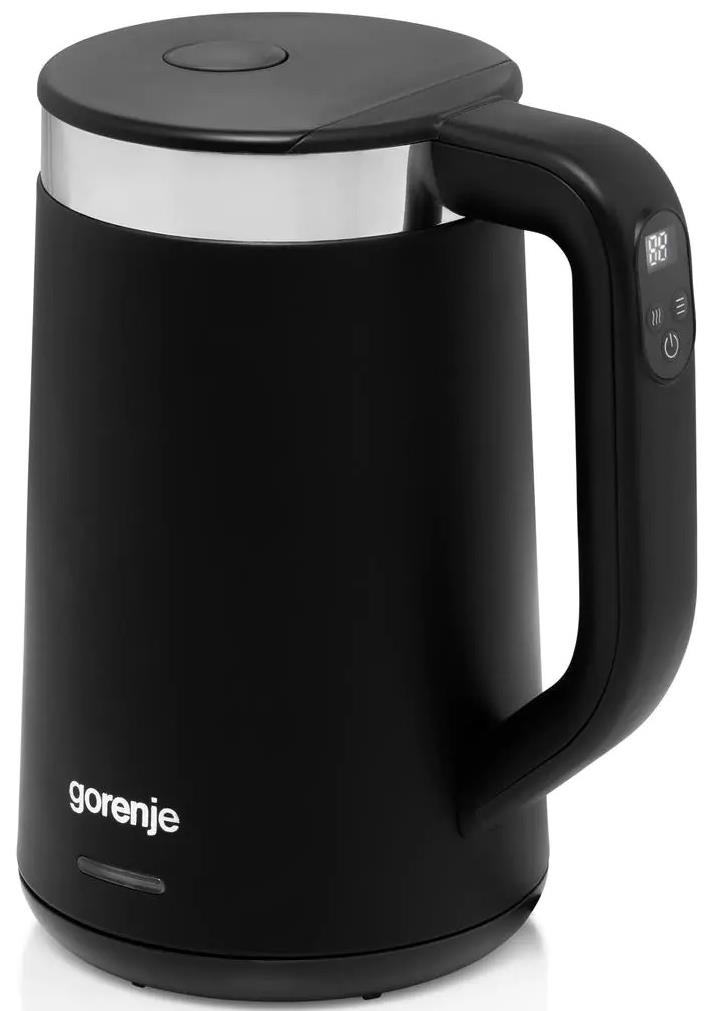 Изображение Электрический чайник Gorenje K17TRDW (2200 Вт/1,7 л /металл, пластик/черный, серебристый)