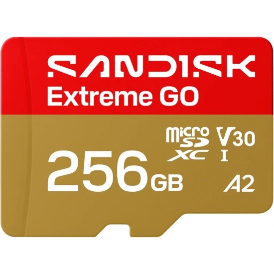 Изображение Карта памяти SanDisk MicroSDXC Extreme Go Video Class 30 256 Гб  SDSQXGN-256G-GN6MN