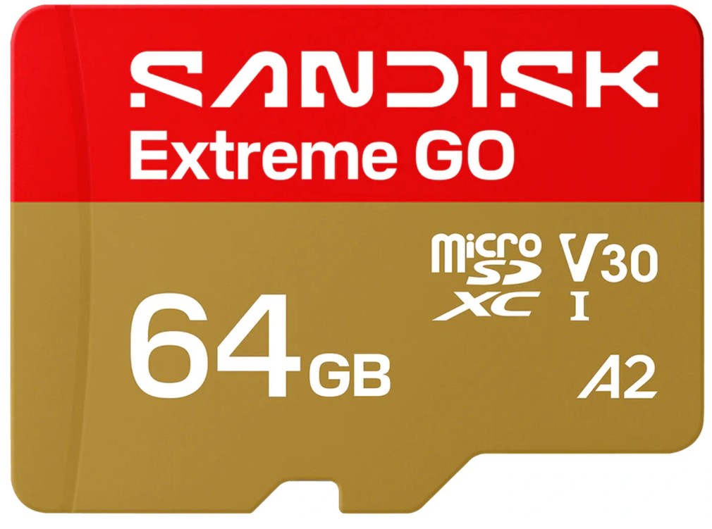 Изображение Карта памяти SanDisk MicroSDXC Extreme Go Video Class 30 64 Гб  SDSQXGN-064G-GN6MN