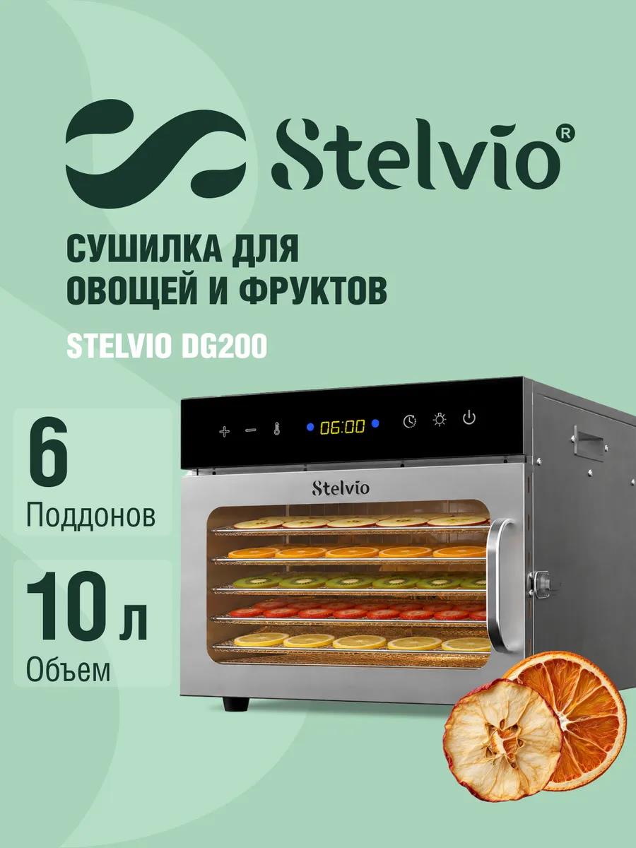 Изображение Сушилка для овощей Stelvio DG200 (поддонов 6 шт, 400 Вт , черный, серебристый)