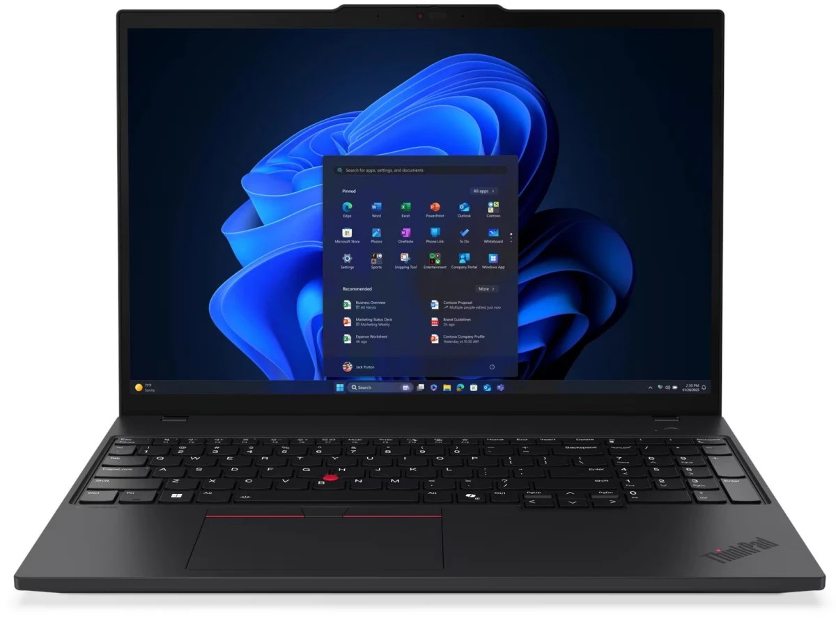 Изображение Ноутбук Lenovo ThinkPad T16 Gen 4 (Intel 225H 1700 МГц/ SSD 512 ГБ  /RAM 32 ГБ/ 16" 1920x1200/VGA встроенная/ Windows 11 Pro) (21QEA01KCD_PRO)