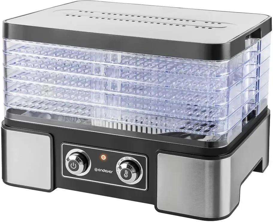 Изображение Сушилка для овощей Endever Skyline FD-61 (поддонов 6 шт, 700 Вт , черный, сталь)