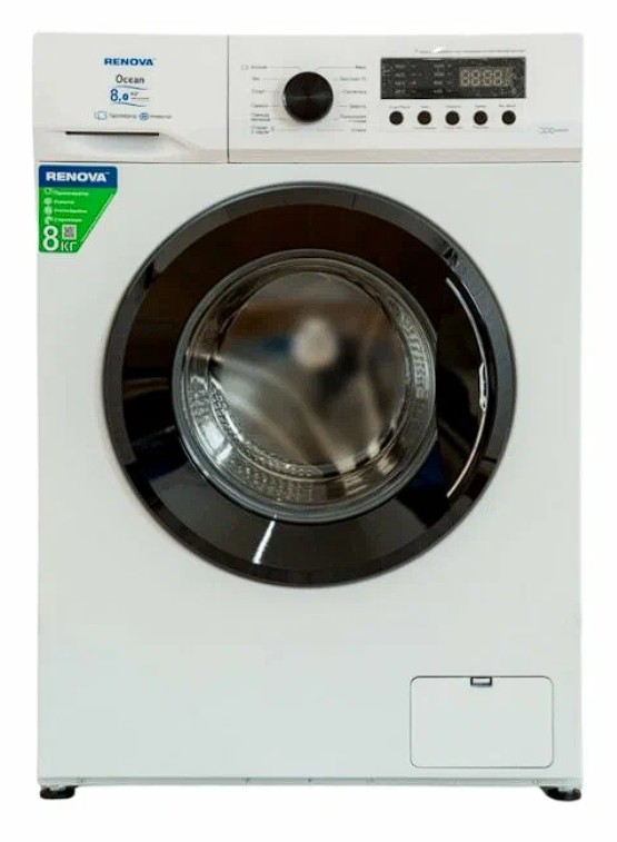 Изображение Стиральная машина Renova WAF-8012SM91, белый (фронтальная, 8 кг, 1200 об/мин )