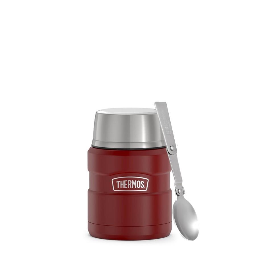 Изображение Термос THERMOS KING SK-3000 MRR с ложкой (карминно-красный) 0,47 л
