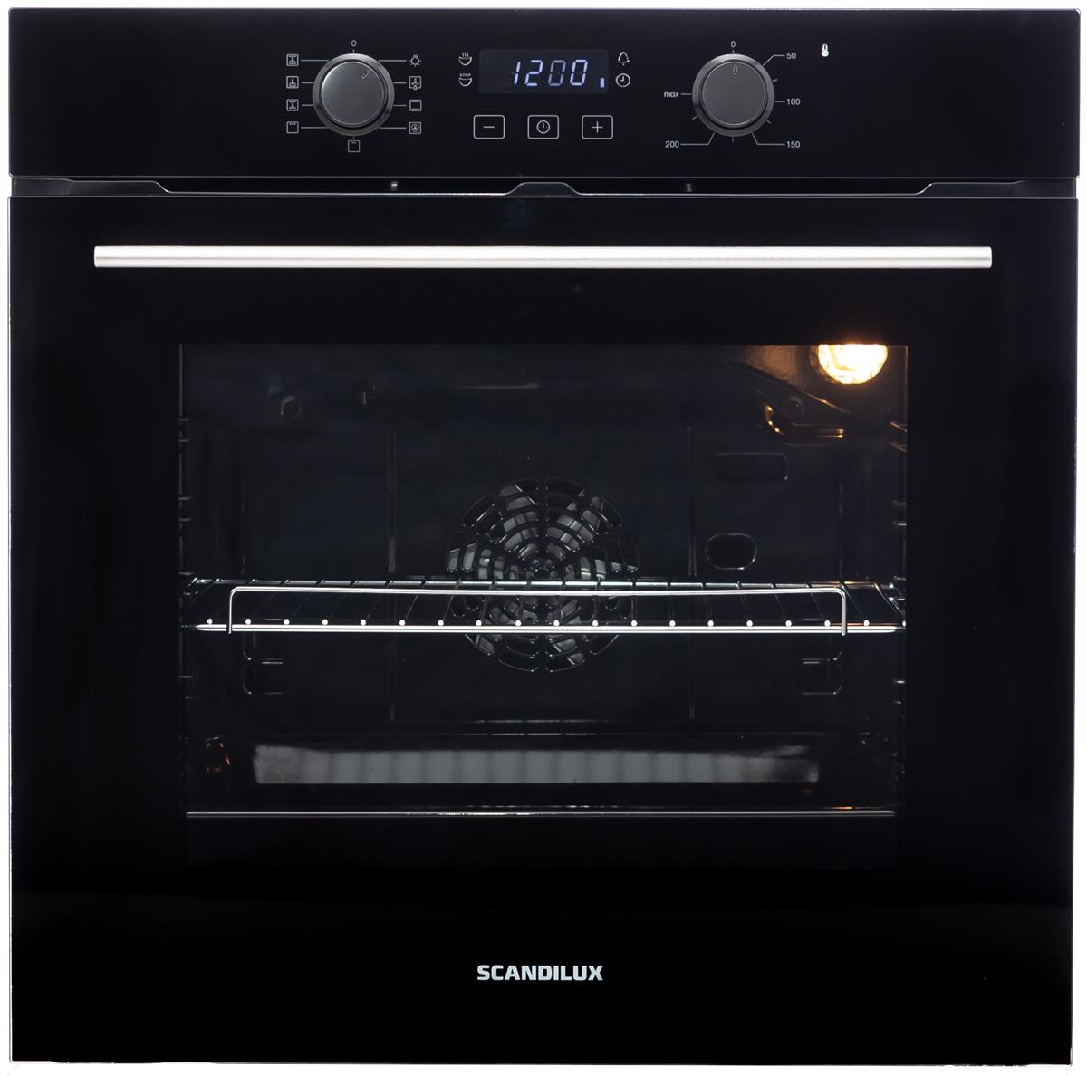 Изображение Духовой шкаф SCANDILUX SLEB80P (77 л , чёрный)