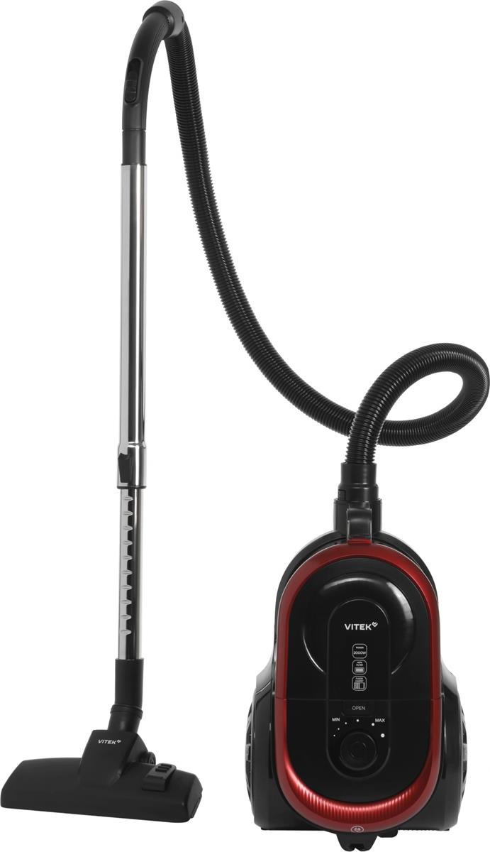 Изображение Пылесос VITEK VT-CV1880 (2000 Вт /контейнер/черный, красный)
